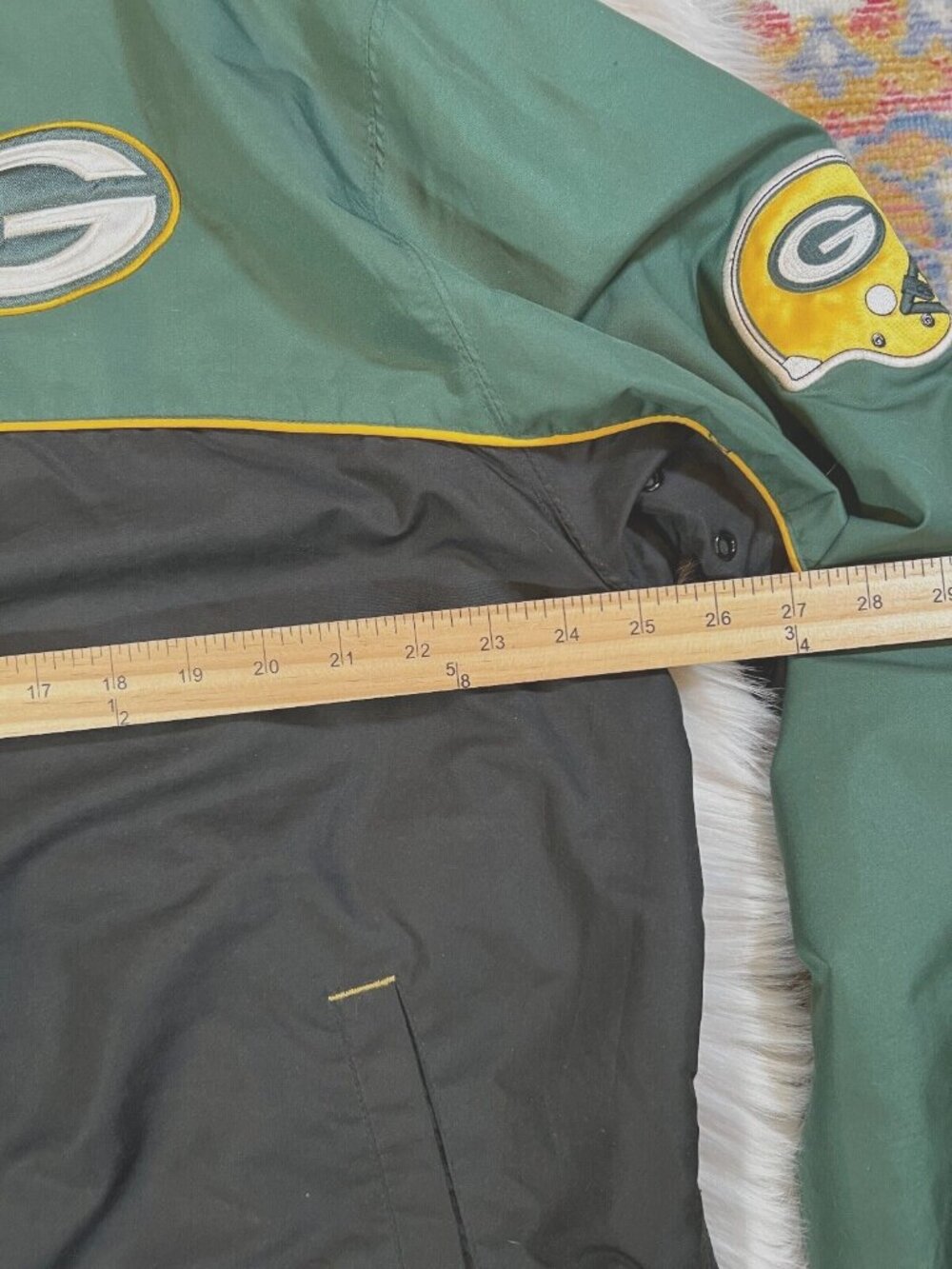 Vintage Green Bay Packers Jacket Mens XL Green Logo Athletic Windbreaker NFL - Picture 3 of 6